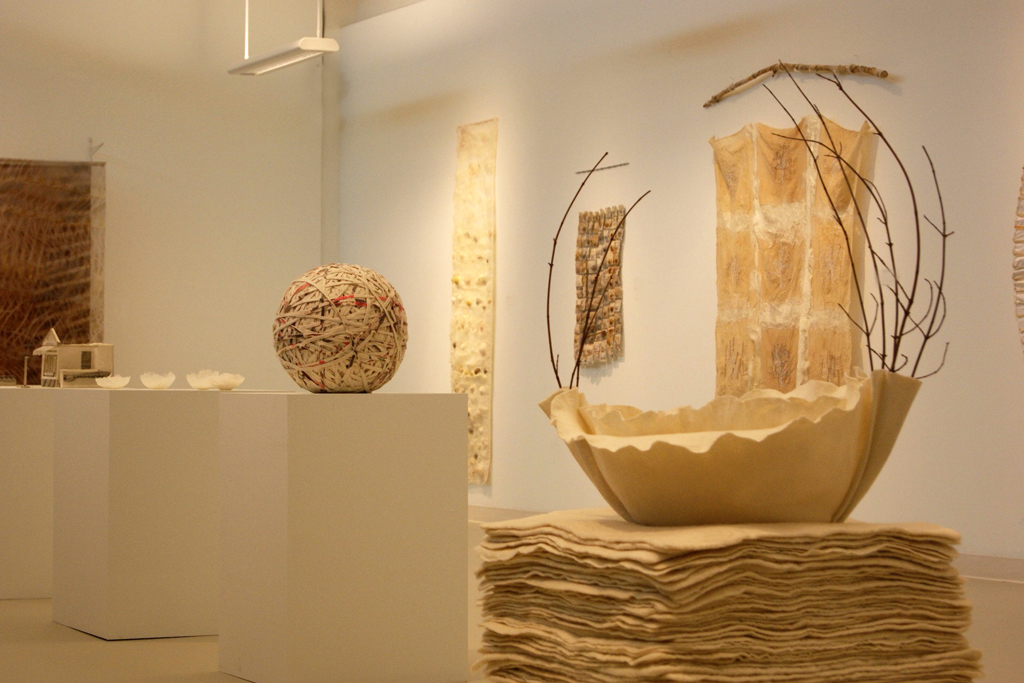 Installation view: Quiet Zone exhibition, World of Threads Festival 2012.