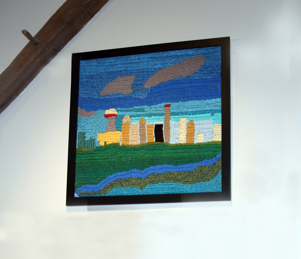 Keith Twoyoungmen, Calgary Cityscape, Common Thread International exhibition, World of Threads Festival 2009.