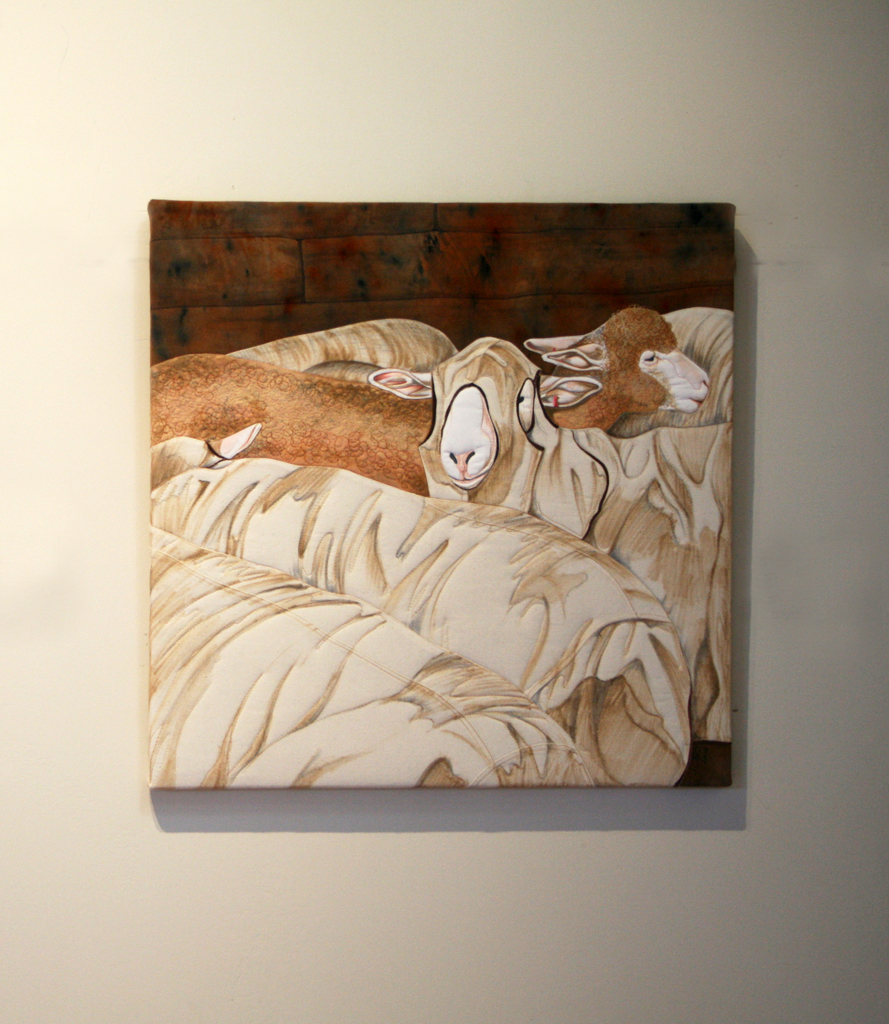 Susan P Clow, Here's Looking at Ewe, Common Thread International exhibition, World of Threads Festival 2009.