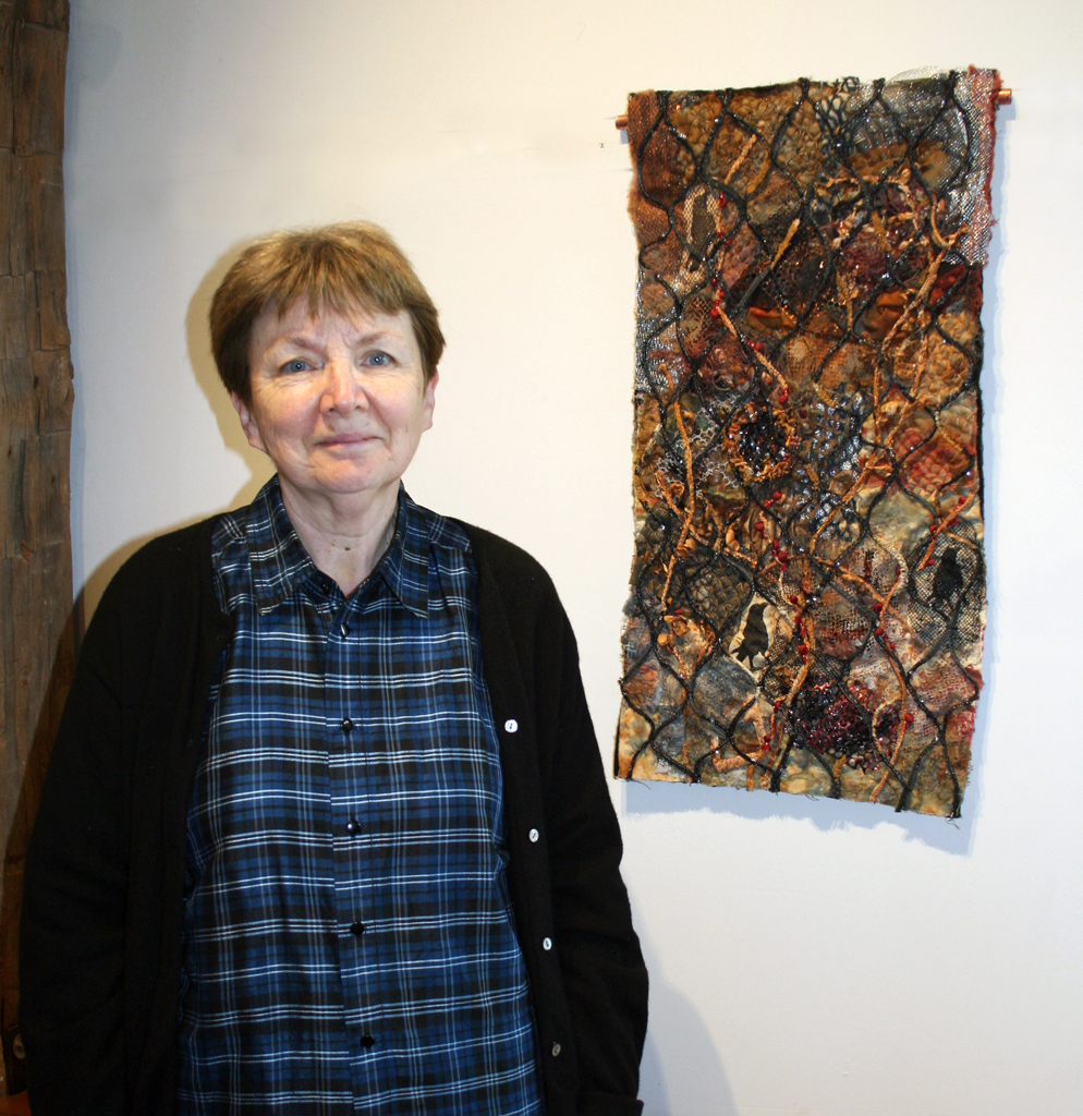 Artist: Joanna Young at the opening of the Common Thread Part 1 exhibition, World of Threads Festival 2009.