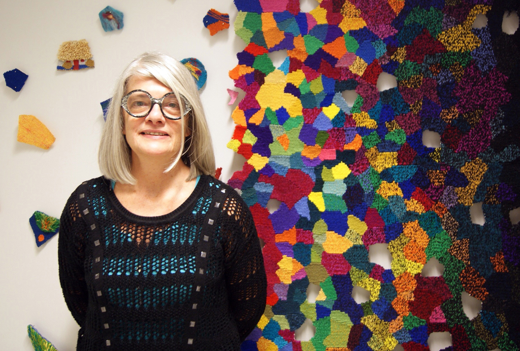 Artist: Line Dufour, Installations, at the opening of the World of Threads Festival 2016.