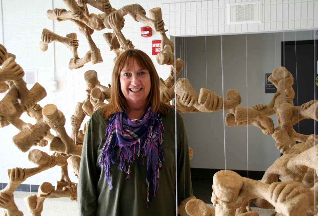 Artist: Marianne Kyryluk, Installations, at the opening of the World of Threads Festival 2016.