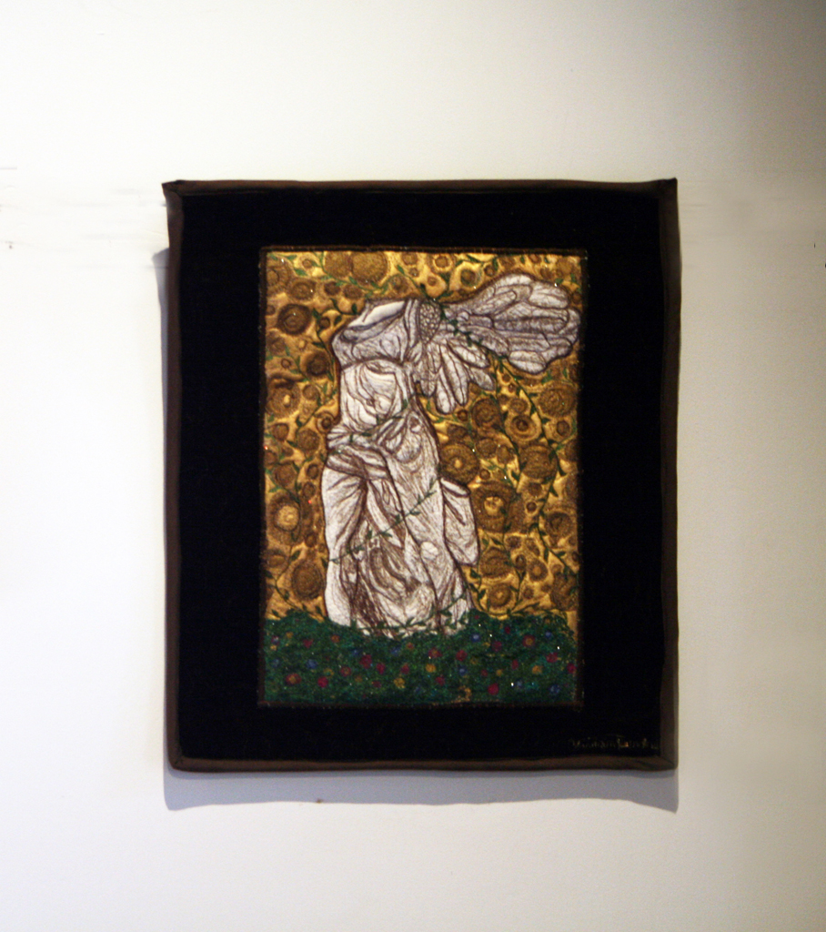 Vivian Tserotas, Nike in the Garden, Common Thread International exhibition, World of Threads 2009.