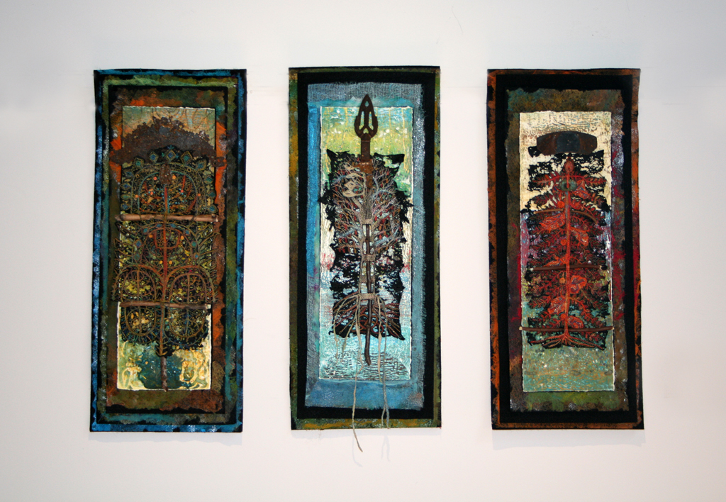 Gordana Brelih, Steps of Time - Triptych, Landfill, Common Thread International exhibition, World of Threads Festival 2009.