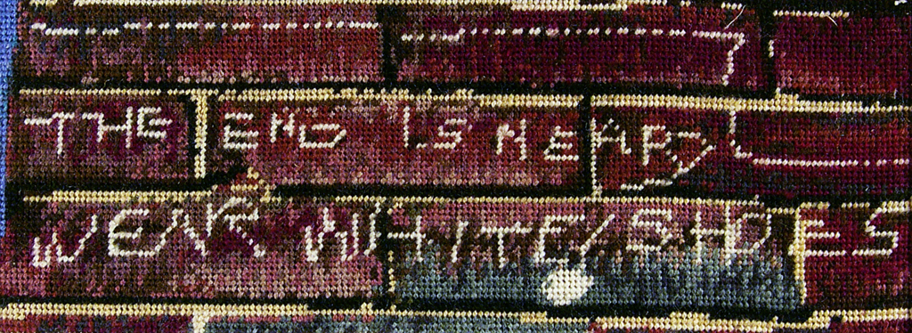 Patricia Seaton Homoonylo, The End is Near, detail, Common Thread International exhibition Part 3, World of Threads Festival 2009.