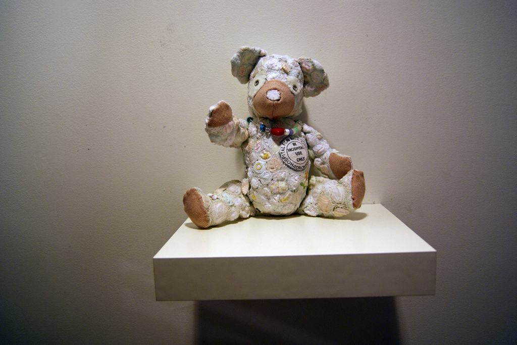 Esther Kalaba, detail, Collecting Loss - Weaving Threads of Memory exhibition, World of Threads Festival 2012.