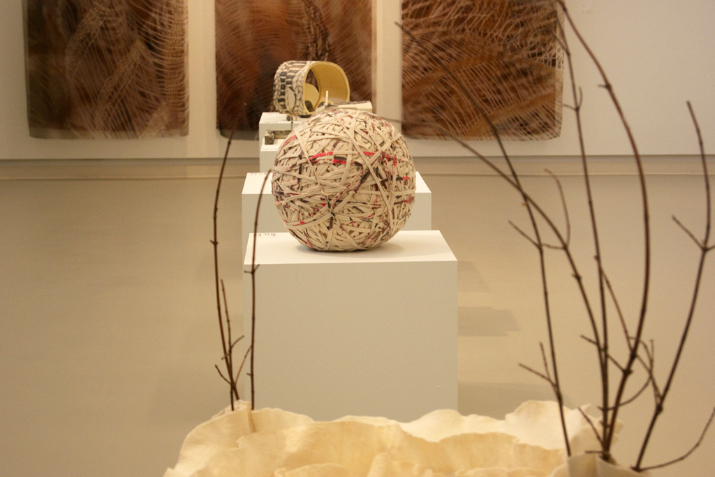 Installation view: Quiet Zone exhibition, World of Threads Festival 2012.