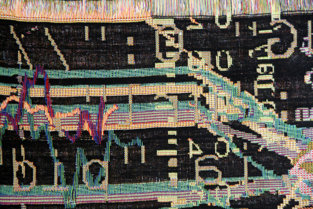 Kelly Thompson, Fluid Data, detail, Installations, World of Threads Festival 2016.