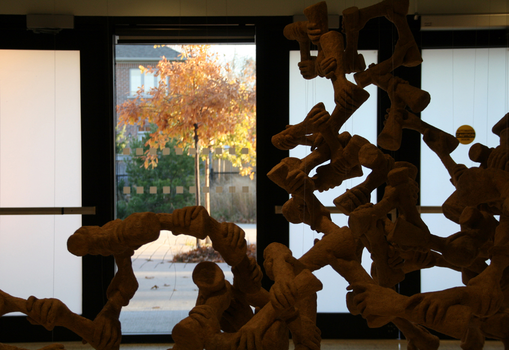 Marianne Kyryluk, Within Our Grasp, detail, Installations, World of Threads Festival 2016.