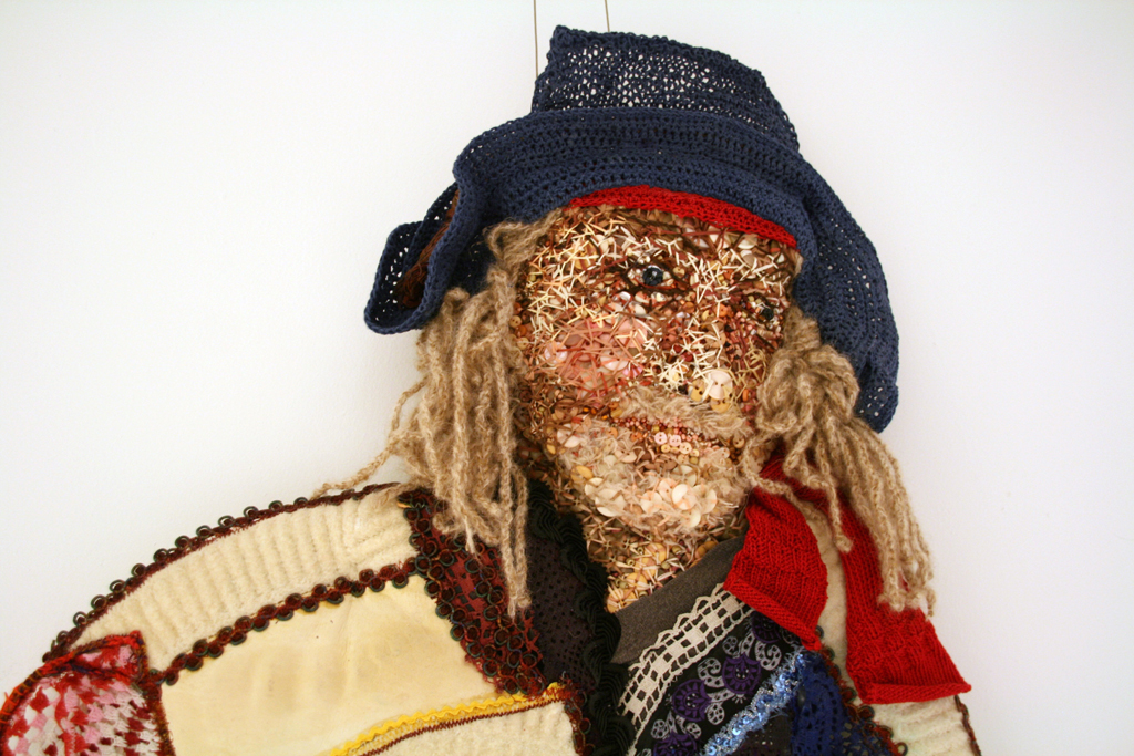 Marie Bergstedt, Uncle Mike, detail, WWW: Whimsical, Wacky and Wild exhibition, World of Threads Festival 2016.  