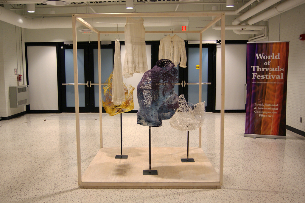 Cath Adele, installation, Variegated Threads exhibition, World of Threads Festival 2012.