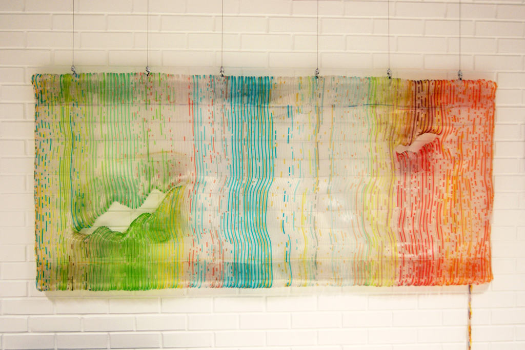 Nathan Johns, installation, Variegated Threads exhibition, World of Threads Festival 2012.