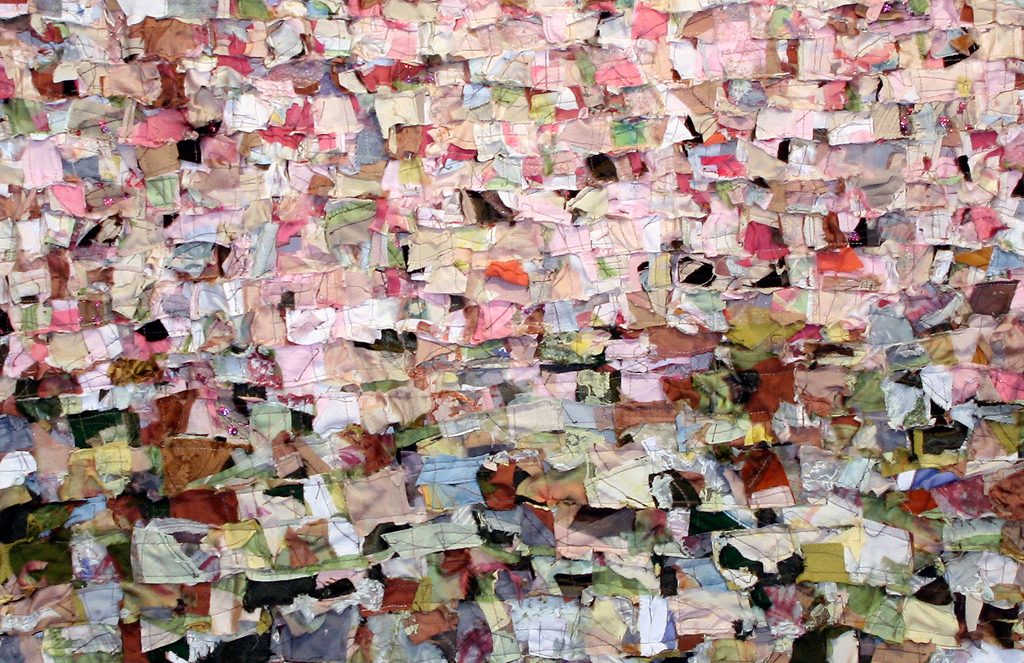 Barbara Wisnoski, Avril, ou l'optimisme (April or Optimism), detail, Common Thread International exhibition, World of Threads Festival 2009.