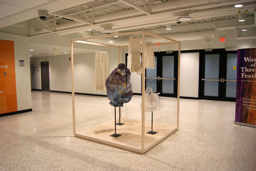 Cath Adele, installation, Variegated Threads exhibition, World of Threads Festival 2012.