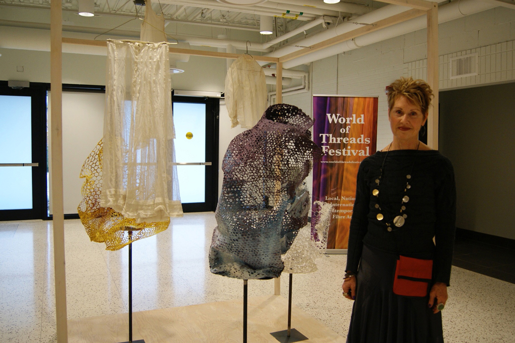 Artist: Cath Adele at the opening of the World of Threads Festival 2012.