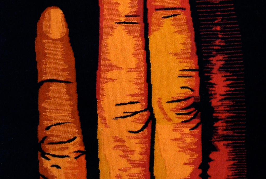 Ulrikka Mokdad, Honour's Victim, detail, Common Thread International exhibition, World of Threads Festival 2009.