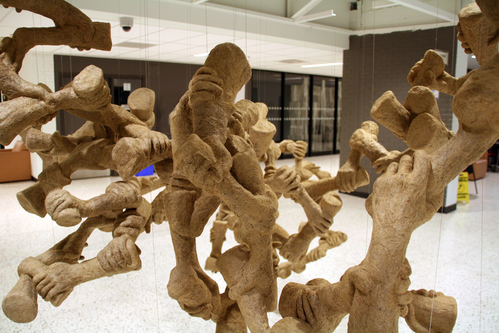 Marianne Kyryluk, Within Our Grasp, detail, Installations, World of Threads Festival 2016.