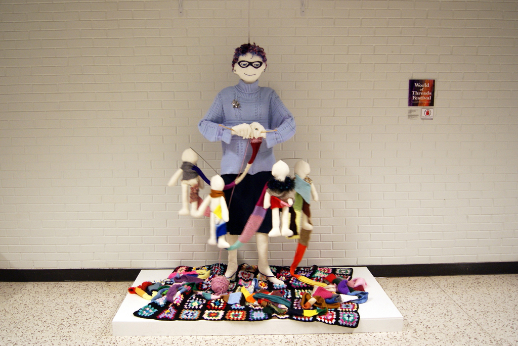 Barbara Rehus, installation, Variegated Threads exhibition, World of Threads Festival 2012.