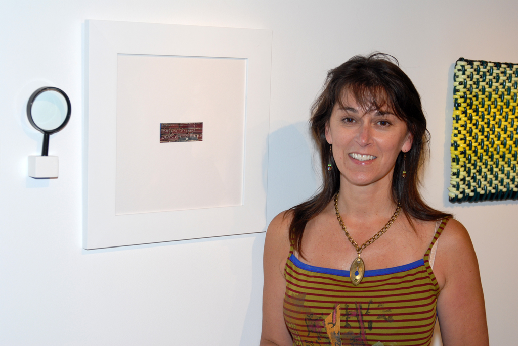 Artist: Patricia Seaton Homoonylo at the opening of Thread, Common Thread International exhibition Part 3, World of Threads Festival 2009.