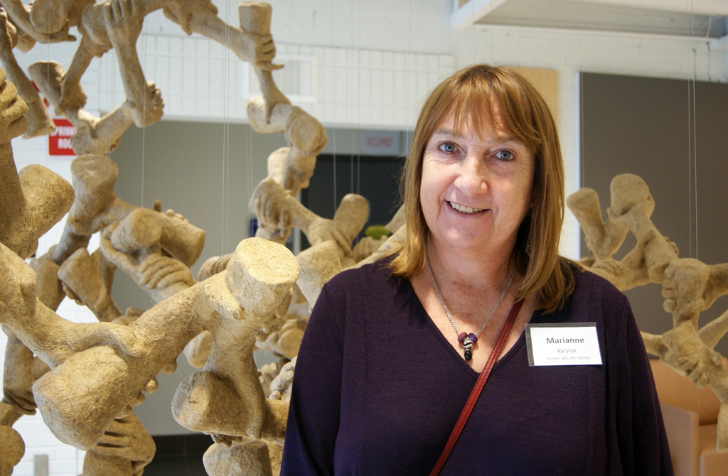 Artist: Marianne Kyryluk, Installations, at the opening of the World of Threads Festival 2016.