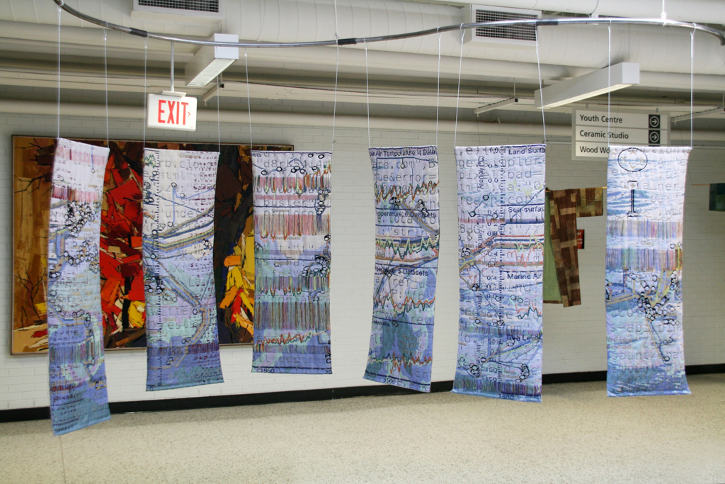 Kelly Thompson, Fluid Data, Installations, World of Threads Festival 2016.