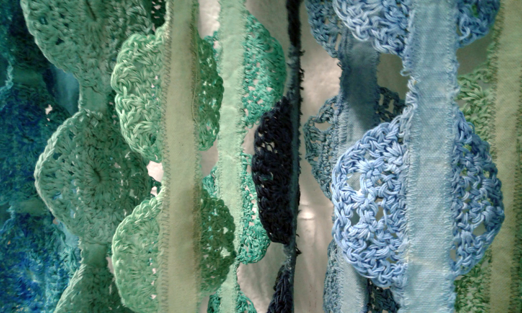 Jane Merks, Life Circles, detail, Installations, World of Threads Festival 2016.