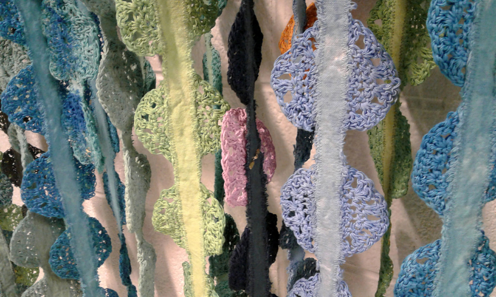 Jane Merks, Life Circles, detail, Installations, World of Threads Festival 2016.