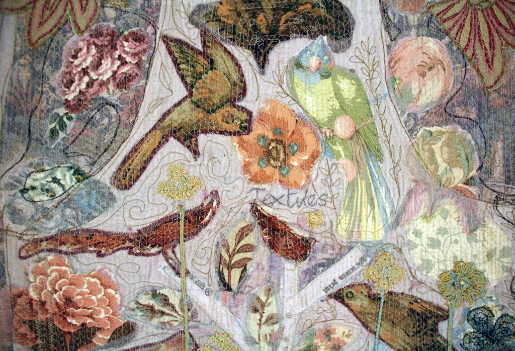 Anne Kelly, Baroque Ceiling, detail, Solo Show, World of Threads Festival 2014.