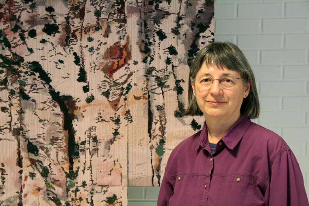 Artist: George-Ann Bowers at the opening of the World of Threads Festival 2014.