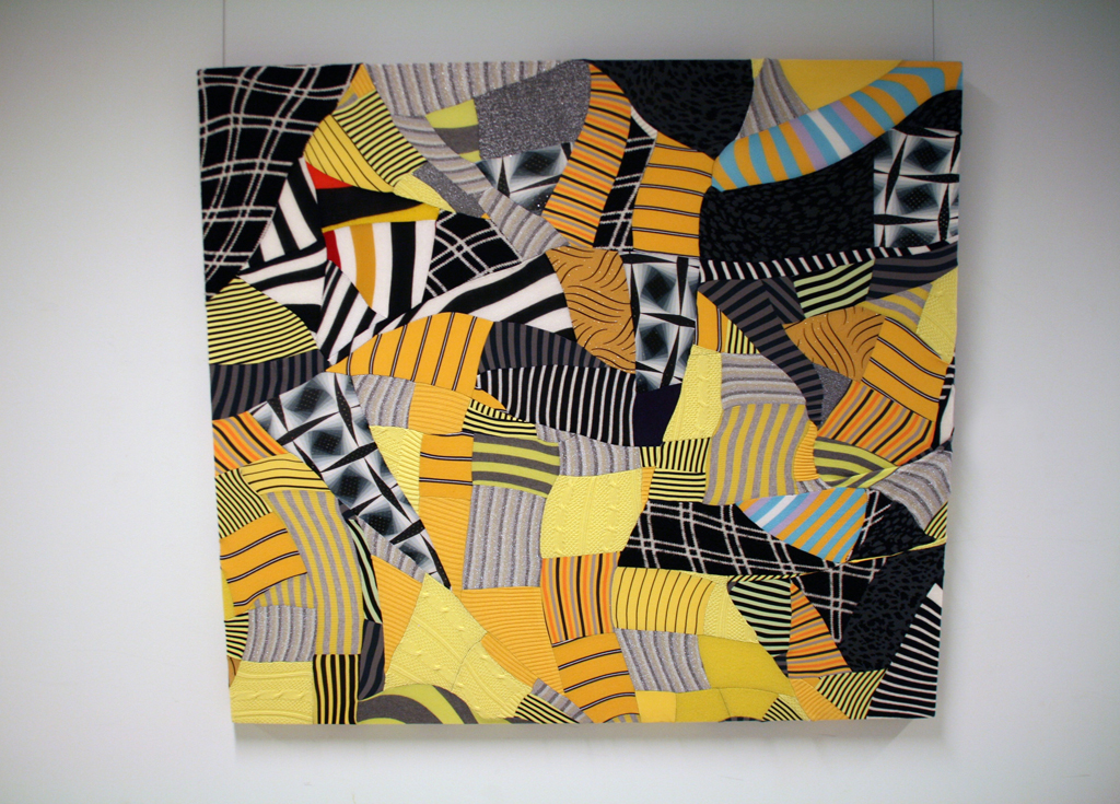 Lindy Fyfe, Interweave 31 - yellow, black, Solo Show, World of Threads Festival 2014.