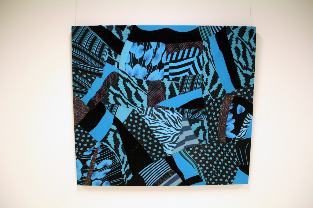 Lindy Fyfe, Interweave 35 - turquoise, Solo Show, World of Threads Festival 2014.