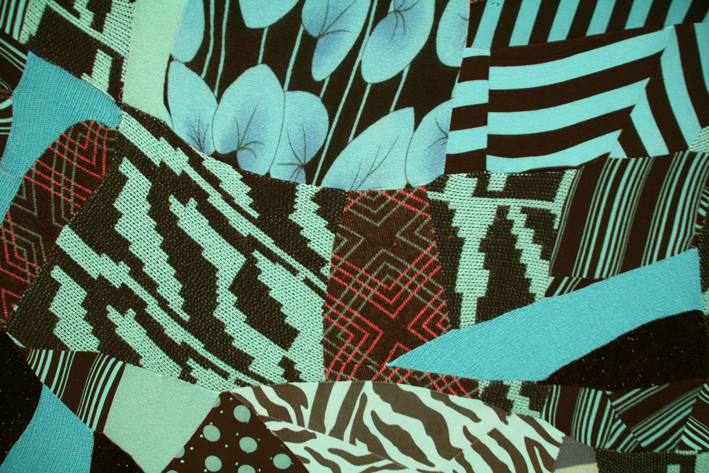 Lindy Fyfe, Interweave 35 - turquoise - detail, Solo Show, World of Threads Festival 2014.