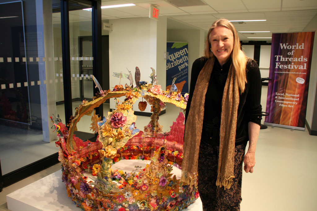 Artist: Jacqueline Treloar, Installations, at the opening of the World of Threads Festival 2014.