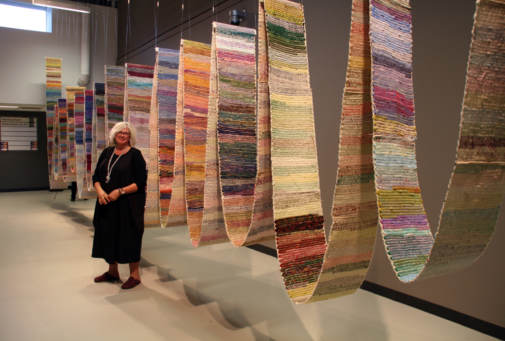 Artist: Judy Martin, Installations, at the opening of the World of Threads Festival 2014.