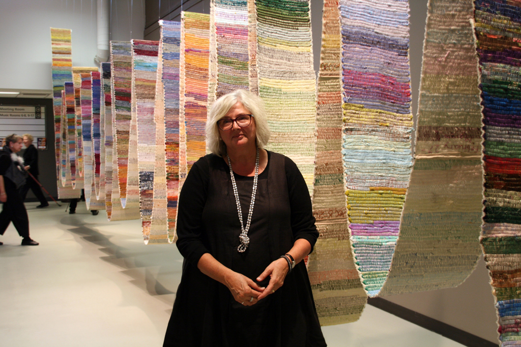 Artist: Judy Martin, Installations, at the opening of the World of Threads Festival 2014.