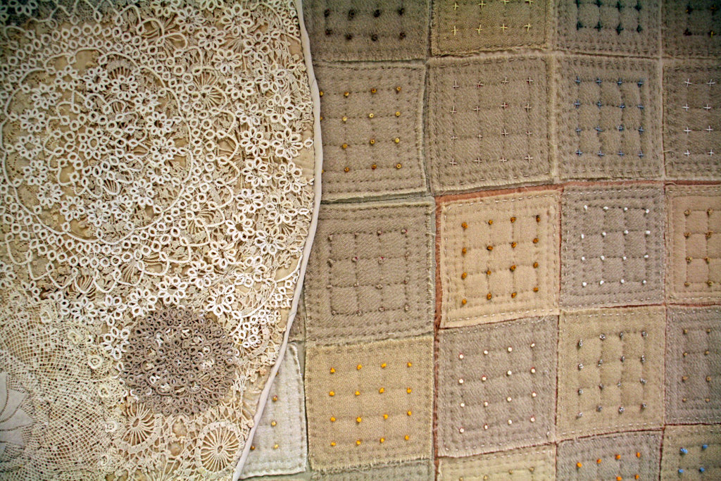 Judy Martin, Layers of Time, detail, Solo Show, World of Threads Festival 2014.