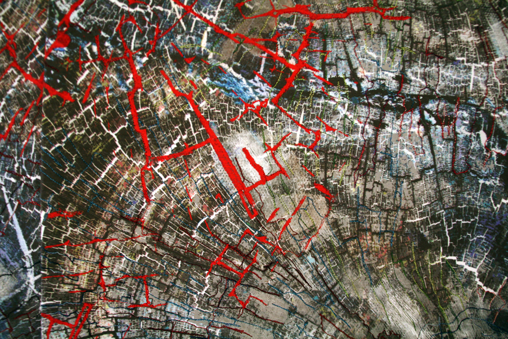 Barbara Schneider, Line Dance 7, detail, Solo Show, World of Threads Festival 2014.