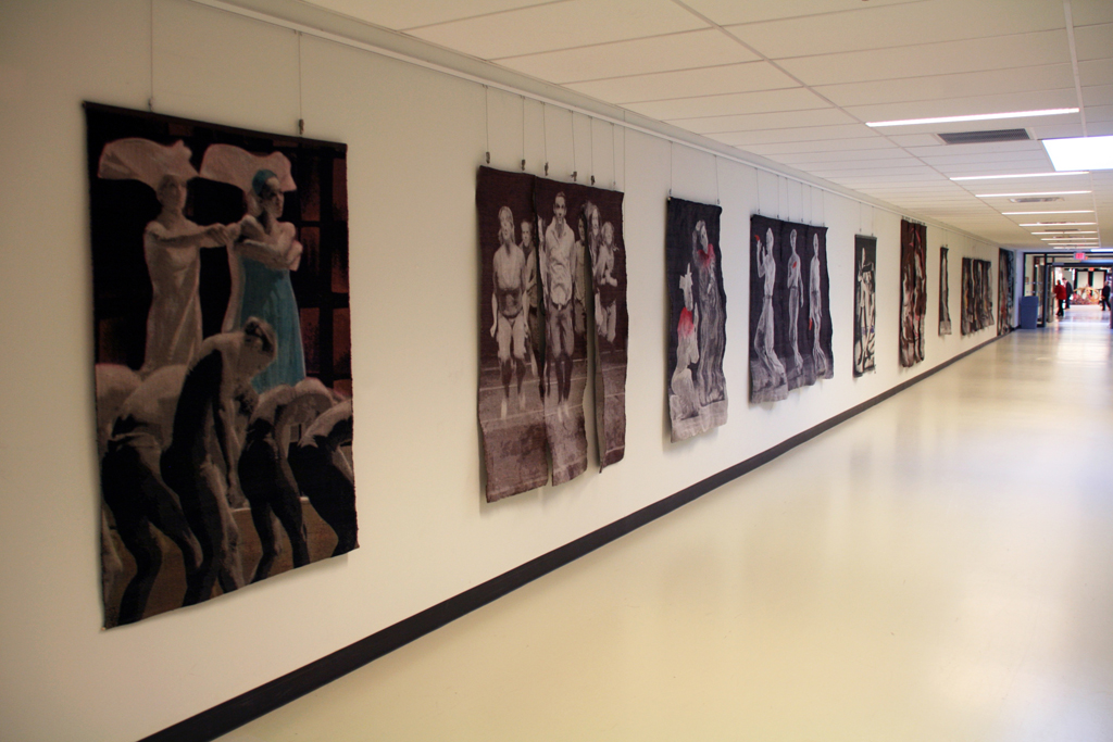 Installation view: Louise Lemieux Berube, Solo Show, World of Threads Festival 2014.