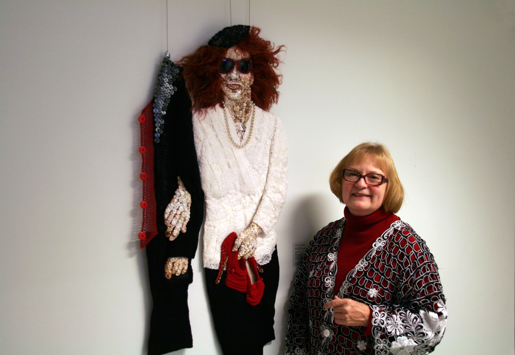 Marie Bergstedt, Solo Show, at the opening of the World of Threads Festival 2014.