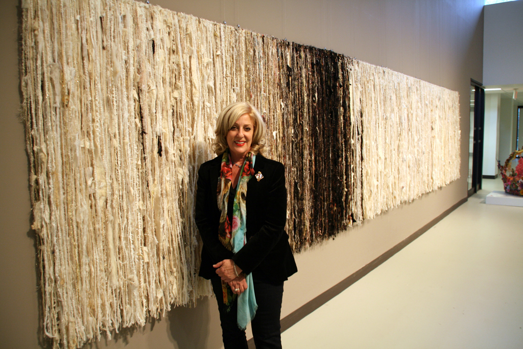 Artist: Melanie Siegel, Installations, at the opening of the World of Threads Festival 2014.