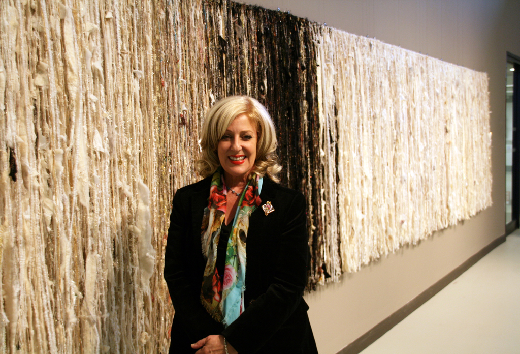 Artist: Melanie Siegel, Installations, at the opening of the World of Threads Festival 2014.