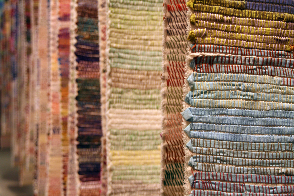 Artist: Judy Martin, Not to Know but to Go On, detail, Installations, World of Threads Festival 2014.