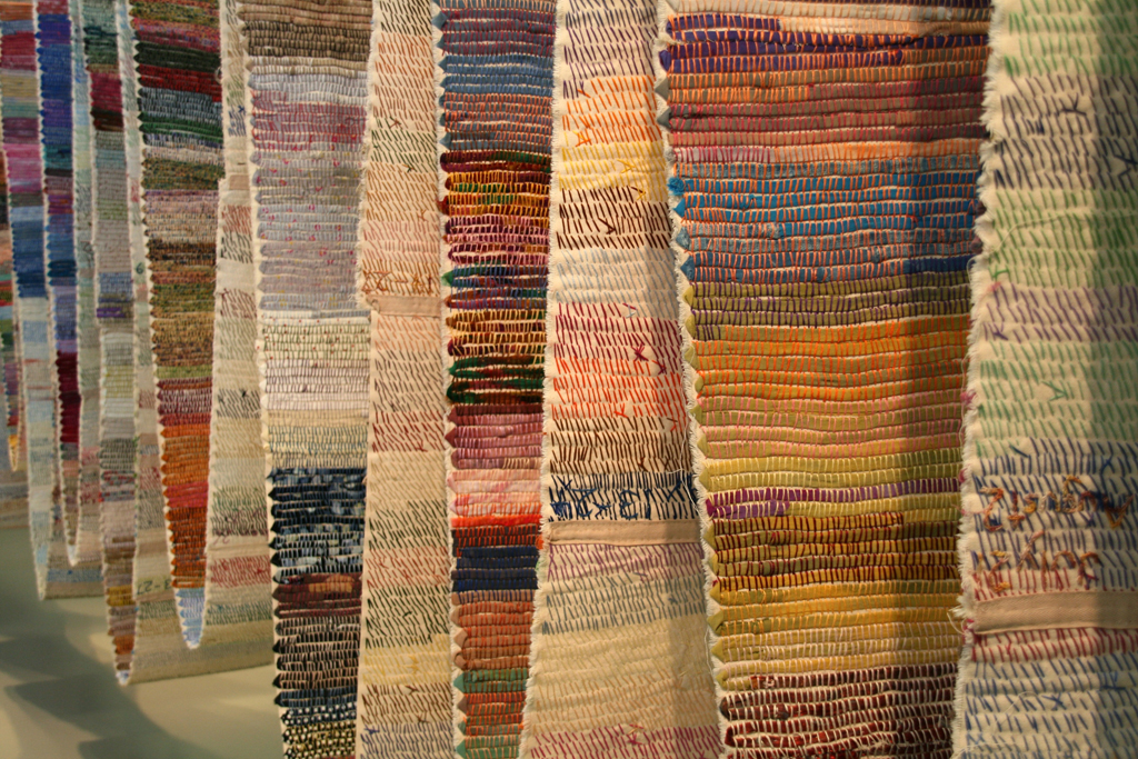 Artist: Judy Martin, Not to Know but to Go On, detail, Installations, World of Threads Festival 2014.