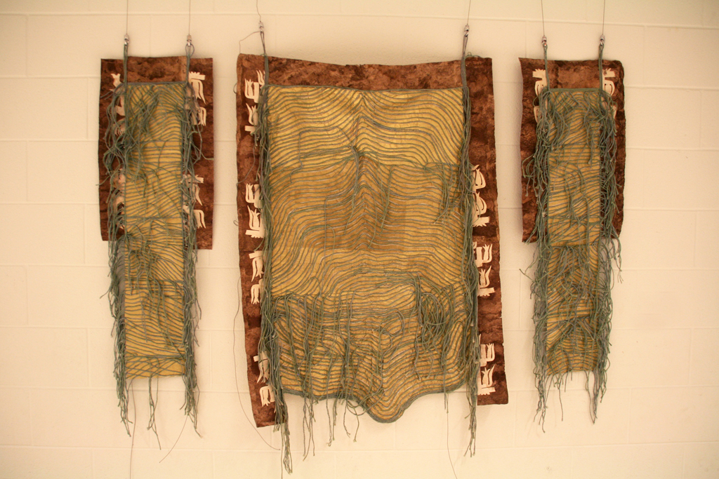 Yosi Anaya, Petition to the Water Deity, detail, Solo Show, World of Threads Festival 2014.