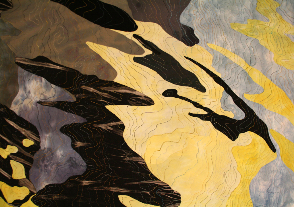 Barbara Schneider, Reflections, detail, Solo Show, World of Threads Festival 2014.