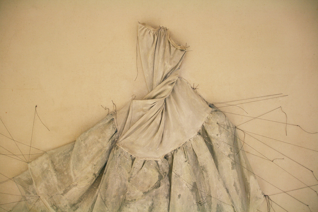 Trina Perry Carlson, Slip, detail, Solo Show, World of Threads Festival 2014.