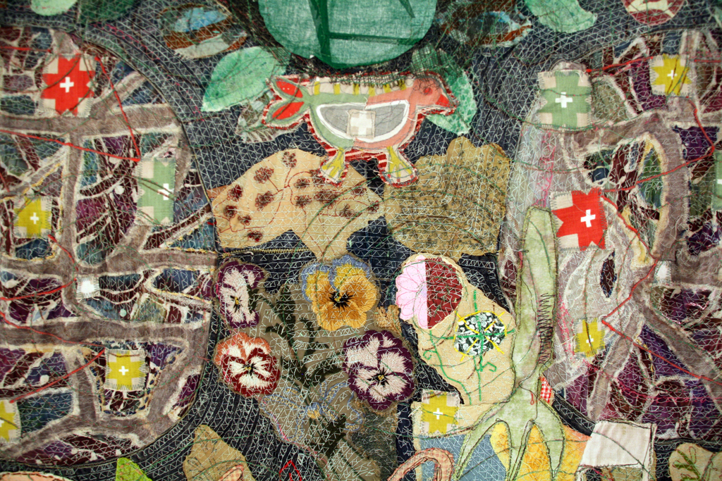 Anne Kelly, The Good Earth, detail, Solo Show, World of Threads Festival 2014.