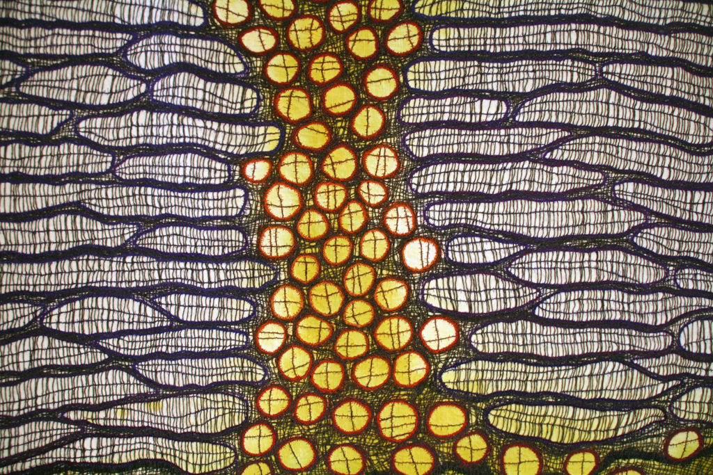 Betty Busby, Unravelled, detail, Solo Show, Word of Threads Festival 2014.