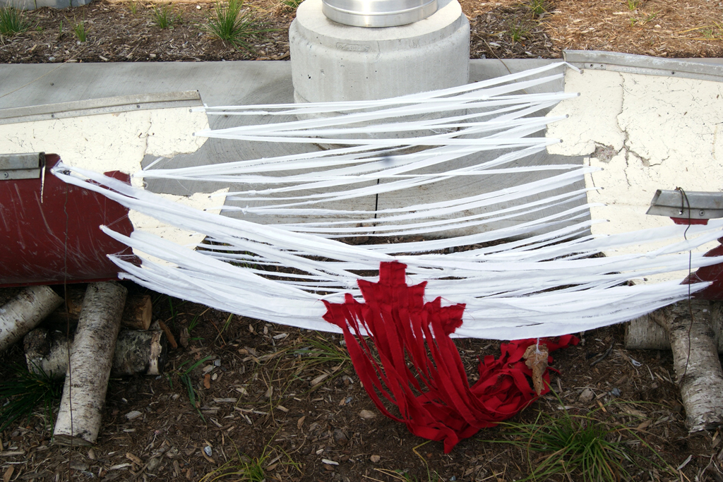 Jessica Marion Barr, detail, Outdoor Environmental Installations, World of Threads Festival 2012.